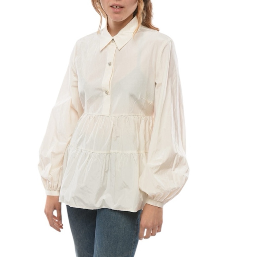 Kate Spade New York | Women’s Taffeta Cosmo Top Rhinestone Buttons Size 0